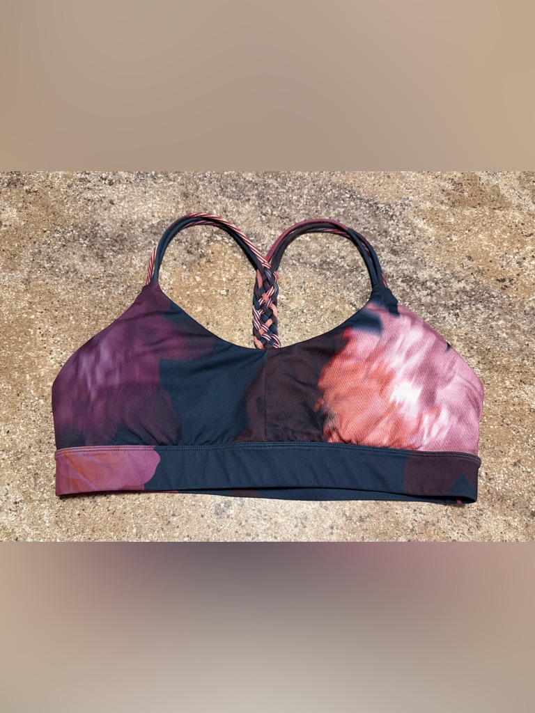 Joylab Braided Razorback Tie Dye Sports Bra Padded Women’s Large